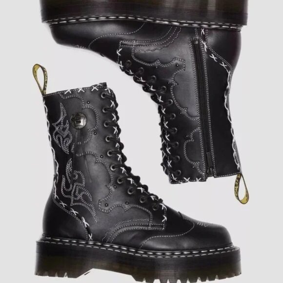 Dr. Martens Women's Jadon HI LIMITED EDITION x Gothic Americana - Picture 2 of 5